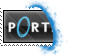 Portal logo going through a portal